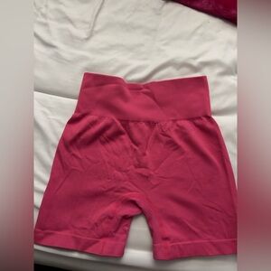 Pink biker shorts